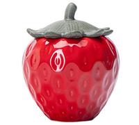 Zhdbchyuu Simulated Strawberry Tea Jar Ceramic Jar Storage Jar Home Decoration Wedding Candy Sealed Jar Birthday Banquet Gift