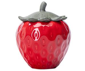 Zhdbchyuu Simulated Strawberry Tea Jar Ceramic Jar Storage Jar Home Decoration Wedding Candy Sealed Jar Birthday Banquet Gift