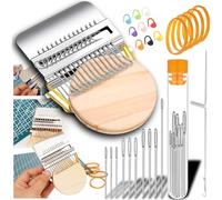 Zhdbchyuu Speedweve Small Mini Darning Looms, Wooden Looms Speedweve Type Weave Tool Knit Patch Kit for DIY Crafts Mending
