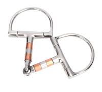 Zhdbchyuu Stainless Steel Horse Chew French Link Loose Thickness Bit Loose Mouth Bit Roller with Copper Rollers for Horse