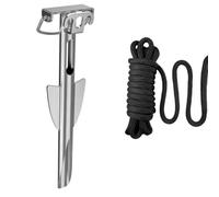 Zhdbchyuu Stainless Steel Jet Ski Anchor for Shallow Water, Sand, and Snow - Hollow Design