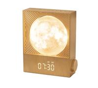 Zhdbchyuu Sunrise Alarm Clocks for Heavy Sleepers,Rotatable Moon Light with Gentle Wake-Up,Clock Night Lamp for Bedrooms