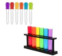 Zhdbchyuu Test Tube Counting and Color Sorting Kit Sensory Bin Filler Accessories Color Matching with Gems Crystals Sorting Bowls