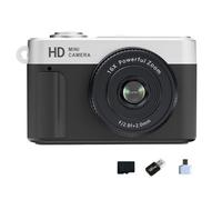 Zhdbchyuu Thumb Camera 8GB Digital Camera 1080P 16X Digital Zoom Vintage-Style Vlog Video Recorder Webcam Kids' Camera Black