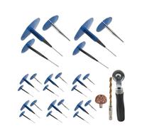 Zhdbchyuu Tire Repair Patch Tool Kit Including 24pcs Tire Patch Plugs, Buffing Wheel, Tire Patch Roller with 4mm Twist Drill Bits