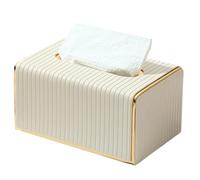 Zhdbchyuu Tissue Box Napkin Holder: Light Luxury Paper Storage for Hotel and Home Use White