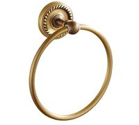 Zhdbchyuu Towel Ring Brass, Wall Mounted Bath Hand Towel Holder with Braiding Carvings