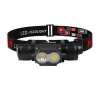 Zhdbchyuu Type-C Rechargeable LED Headlamp, White & Red Light 18650 Flashlight with Memory Function for Fishing Hunting Camping
