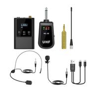 Zhdbchyuu UHF Portable Waist Bag Wireless Microphone System Lapel Microphone for Events, Speeches & Recording One to One