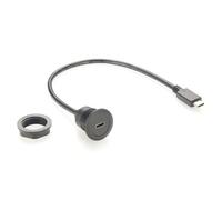 Zhdbchyuu USB 3.1 C Male to Female Extension Cable Round Flush Mount Bulkhead USB Type C Extender 10Gbps High Speed Data & Power