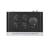 Zhdbchyuu USB Audio Interface MIC Preamplifier Phantom Power, for Recording, Live Streaming, Podcasting Home Studio
