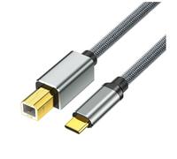 Zhdbchyuu USB C to USB B 2.0 Printer Cable Braided Printer Scanner for SSD Enclosure, Blu-Ray Drives, Printers, Fax Machines 3.0m