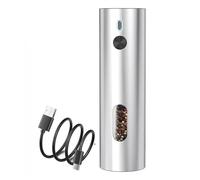Zhdbchyuu USB Rechargeable Electric Salt and Pepper Grinder Adjustable Coarseness Automatic Spice Mill for Kitchen Tool