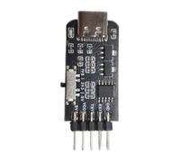 Zhdbchyuu USB to TTL Converter Module USB to Dual UART TTL Module - Adjustable I/O Level (1.8V/3.3V/5V), Type-C Interface
