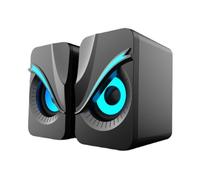 Zhdbchyuu USB Wired Loudspeaker with RGB Lights Portable Mini Speaker Wired Volume Control PC Sound Box for PC Computer Laptop