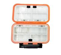 Zhdbchyuu Waterproof Fishing Tackle Box Fishing Tool Storage Box Fish Hook Lure Fake Bait Boxes Carp for Fishing Supplies Orange