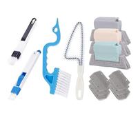Zhdbchyuu Window Track Cleaner Tool Set, 13 Pcs Magic Window Sill Cleaning Tools Kit for Door Tracks