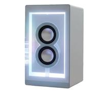 Zhdbchyuu Wireless BT Symphony Light RGB Private Mode Transparent Bluetooth Speaker Long Battery Life Transparent Speaker White