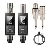 Zhdbchyuu Wireless Microphone Transmitter Receiver for Dynamic Microphone, 20 Channels,Guitar Receiver for Audio Mixer,PA System