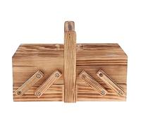 Zhdbchyuu Wooden Foldable Sewing Box Thread Scissors Sew Basket Jewelry Boxes for Storing Sewing Kits Jewelry Storage Box B