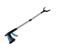 ZHDBD Litter Picker Grabber Reacher Outil 32 Pouces Déchets Pliables Léger Extra Long Handy Trash Upper Griffe Équipement pour Personnes Âgées,Bleu