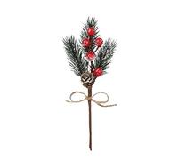 ZHDOKA 12 Pcs Red Berry Pinecones Pin Needles Stems, 7.9in Lifelike Berry Short Branches Artificielle Berry Stems Evergreen Branches Frosted Holly Sprays for Winter Xmas Party DIY Crafts Decor(Rouge)