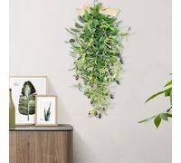 ZHDOKA 24in Swag de Larme d'olive Artificielle, Feuilles d'olive Vertes Pendantes Couronnes avec Fruits d'olive et Arc, Porte D'entrée de la Verdure de Printemps d'été pour
