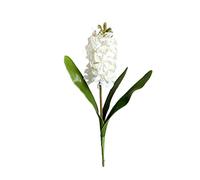 ZHDOKA Fleurs de Jacinthe Artificielles, Fleur de Jacinthe en Plastique à Tige Longue de 16,5 Pouces, Fleur de Narcisse de Jacinthe en Fleurs, Simulation de Fausses Fleurs de(2 pièces-Blanc)