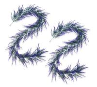 ZHDOKA Lot de 2 Guirlandes de Lavande Artificielles, 1,8 M, Fleurs de Lavande Violettes, Guirlandes de Lavande pour Printemps, été, Toute L'année, pour Manteau de Mariage,