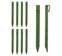 ZHDOKA Lot de 20 crochets à clous de jardin, piquets en plastique de 24 cm, piquets d'ancrage en nylon en spirale pour clôture de jardin