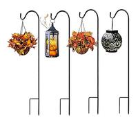 ZHDOKA Lot de 4 crochets de berger d'extérieur réglables de 160 cm pour mariages, paniers de plantes suspendus, lampes solaires, mangeoires à oiseaux, outils de jardinage