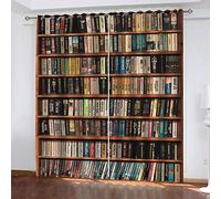 ZHDXDP Rideau Chambre Garcon ado Idées de bibliothèques Rideaux Chambre Adulte pour Décoration Salon Grommet/ Chambre d'enfant Rideau。 (240cm x 200 cm)
