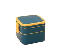 ZHEBO Boîte Repas à Double Étage avec Poignée, Micro-ondable Bento Adulte | ZHEBO Boîte Repas à Double Étage avec Poignée Micro-ondable, Forme Carrée Couvercle Étanche Portable
