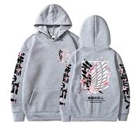 zhedu Anime AOT Sweats À Capuche Amples Et Décontractés pour Hommes Et Femmes Sweat-Shirt À Manches Longues AOT Y2K Streetwear (Grand,Color 05)