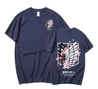 zhedu Anime Japonais T Shirt Scouting Legion Vêtements Unisexe Cartoon Tops Tees Shingeki No Kyojin T Shirt AOT Huge Short Sleeve Tee (L,Color 3)