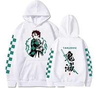 zhedu Anime Kamado Tanjirou Hoodie Hommes Et Femmes Imprimer Pulls Harajuku Sweats À Manches Longues Lâche Streetwear À Capuche Tops (S,Color 04)