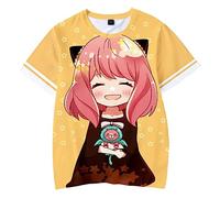 zhedu Anya Forger Enfants 3D Kawaii Imprimer T-Shirts Spy X Family Garçons Filles Enfants Mignon Dessin Animé Mode Y2k T-Shirts Graphiques (130 cm,Color 04)