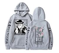 zhedu Bungou Stray Dogs Sweat À Capuche 2D pour Garçons Et Filles Nakahara Chuya Pulls Unisexe Classique Anime Cosplay Harajuku Graphique Streetwear (TG,Color 05)