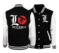 zhedu Death Note Baseball Veste Hommes Femmes Mode Baseball Shirt Anime Sport Veste Baseball Jersey Surchemise À Capuche (4XL,Color 05)