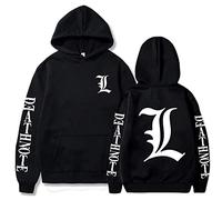 zhedu Death Note Sweat à Capuche Homme Femme Streetwear Sweat à Capuche Cool Print Pull Unisexe(XXS-4XL)