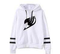 zhedu Fairy Tail Pull Rayé À Manches Longues avec Personnalité Sweat À Capuche Décontracté De Haute Qualité De Style Dessin Animé Preppy (M,Color 02)