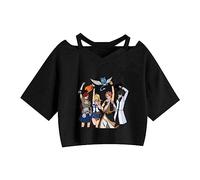 zhedu Fairy Tail T-Shirts Japonais Doux Camisoles Femmes Filles Kawaii All-Match Streetwear Y2k Harajuku Mignon Cami (S,Color 06)