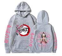 zhedu Kamado Nezuko Sweat À Capuche Manteau Drôle Dessin Animé Graphique Automne Y2K Chandails Garçons Filles Collège Style Confort À Capuche (M,Color 05)