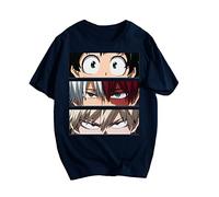 zhedu My Hero Academia 3D T-Shirt Hommes Femmes Enfants été à Manches Courtes Hauts T-Shirt Boku Pas De Héros Académique Drôle Anime T-Shirt (M,Color 05)