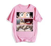 zhedu My Hero Academia 3D T-Shirt Hommes Femmes Enfants été à Manches Courtes Hauts T-Shirt Boku Pas De Héros Académique Drôle Anime T-Shirt (S,Color 03)