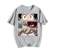 zhedu My Hero Academia 3D T-Shirt Hommes Femmes Enfants été à Manches Courtes Hauts T-Shirt Boku Pas De Héros Académique Drôle Anime T-Shirt (S,Color 04)
