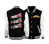 zhedu My Hero Academia Baseball Sweat Uniforme Japon Anime Survêtement Hommes Bomber Veste Hiver Streetwear Harajuku (L,Color 04)