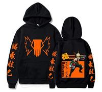 zhedu My Hero Academia Sweat à Capuche Bakugo Katsuki Cool Imprimé Graphique Pull Unisexe Mode Personnalité Sweat Décontracté Streetwear Anime à Capuche (Color 01,XXS)