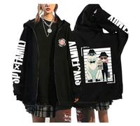 zhedu Spy X Family Anime Streetwear Hip Hop À Fermeture Éclair Sweats Chauds Y2k Punk Manteaux Mode Manches Longues Poches Haut (3TG,Color 05)