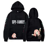 zhedu Spy X Family Sweats à Capuche Unisexe Pulls Anya Forger Mignon Anime Harajuku Vêtements Imprimés Surdimensionnés Streetwear Hommes Femmes Vêtements D'extérieur (M,Color 01)